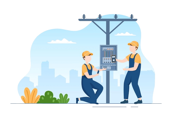 electricity works illustration